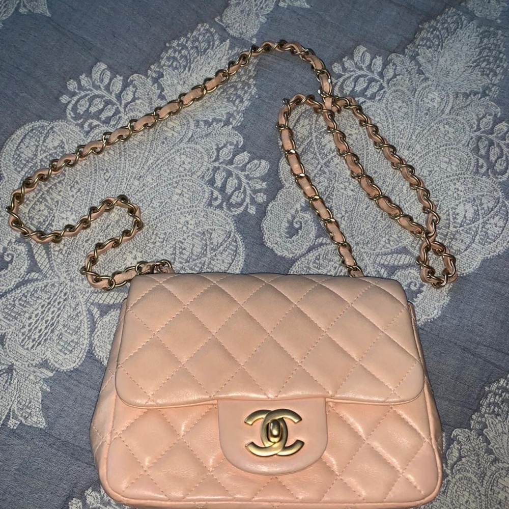 Chanel Square Mini Bag Pink Powder with GHW - Picture 8 of 8